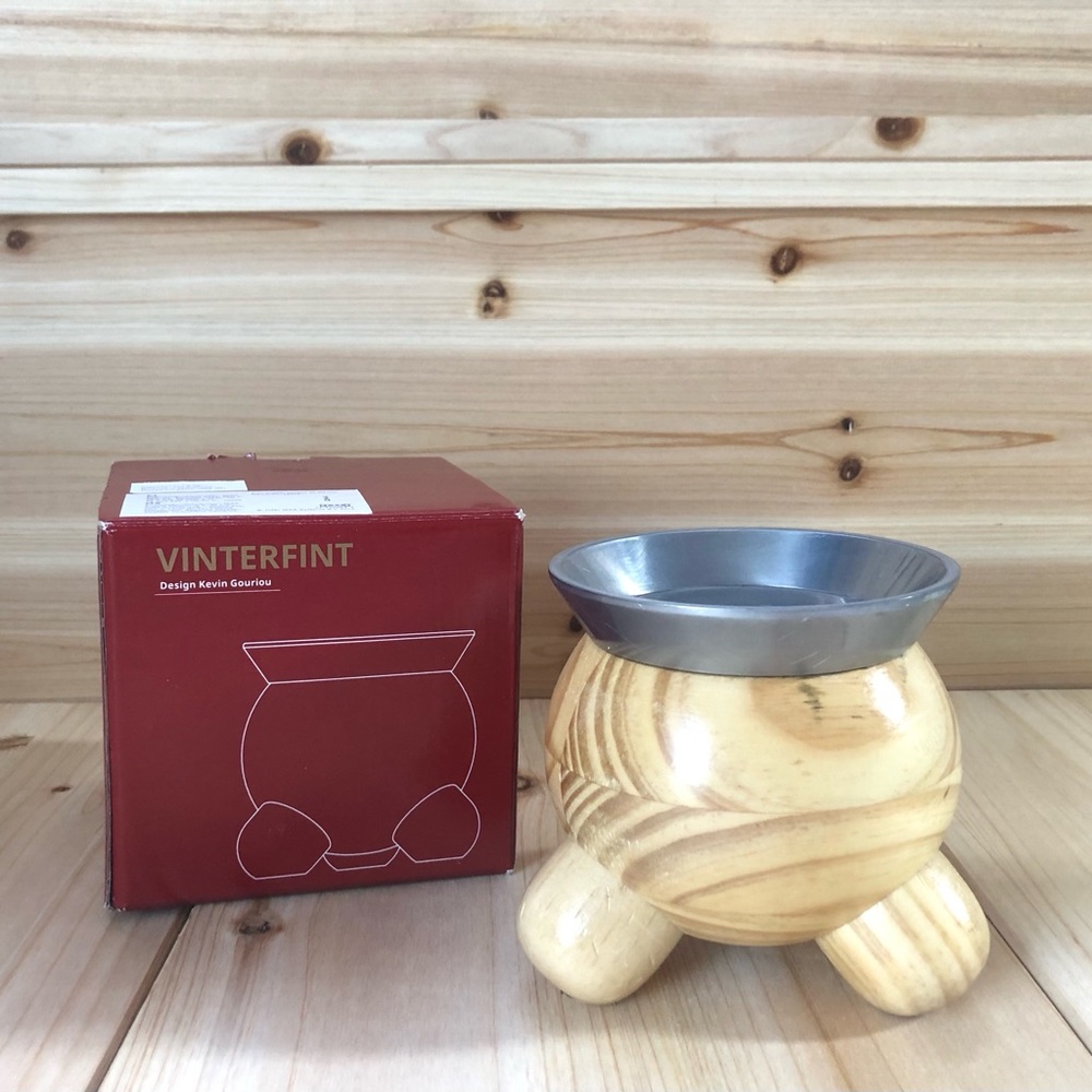 Ikea VINTERFINT Pillar Candle Holder Stand, Pine, 4"